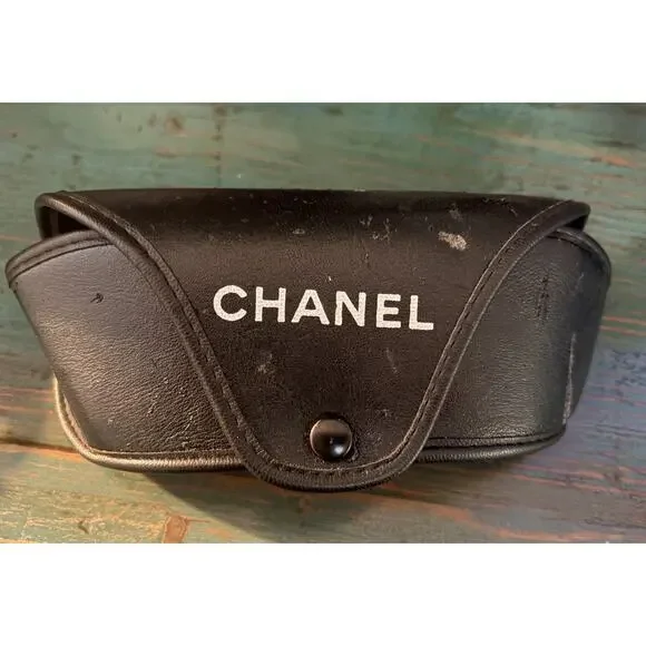 CHANEL Authentic Vintage ALL-OVER CC LOGO Micro Sunglasses Black Metal - Picture 11 of 16